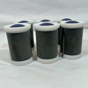 BabyBliss Pro Replacement Rollers Large Gray Purple Flocked Hot Curlers Lot of 6